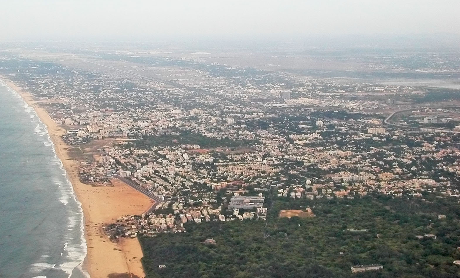 Besant Nagar Aerial View