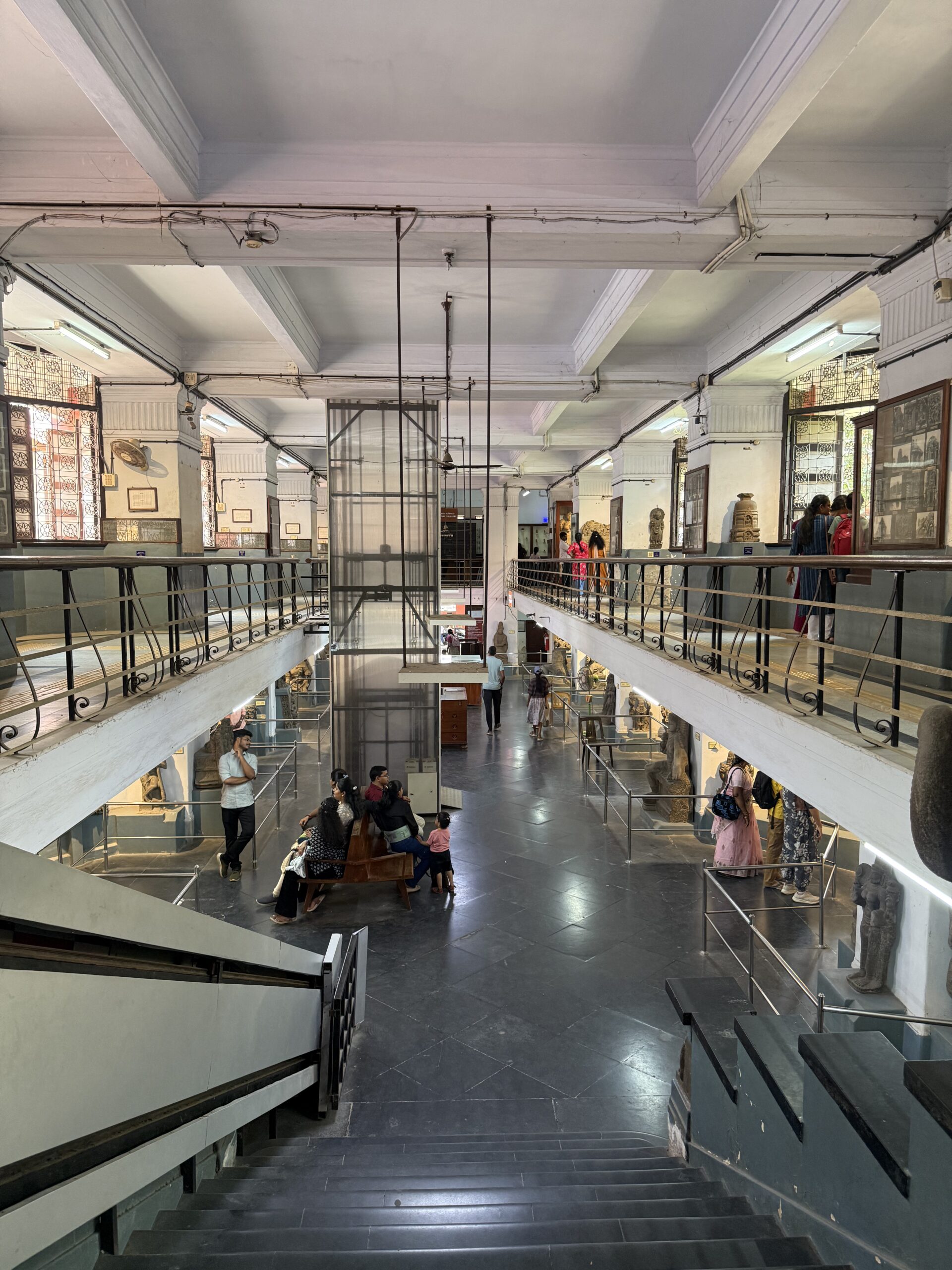 Bronze and stone sculpture gallery at Government Museum Chennai