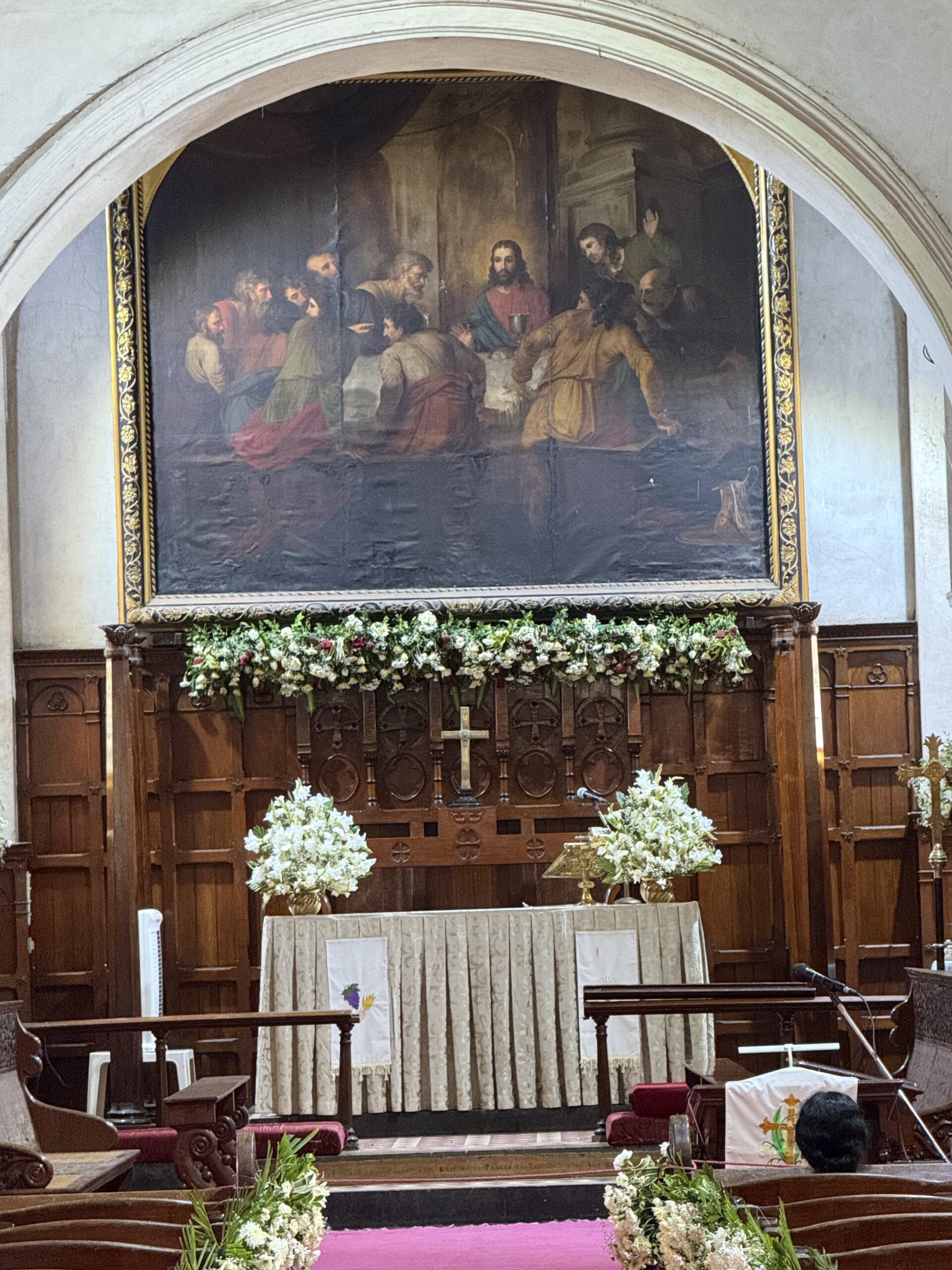 The Last Supper painting after Raphael at St. Mary's Church