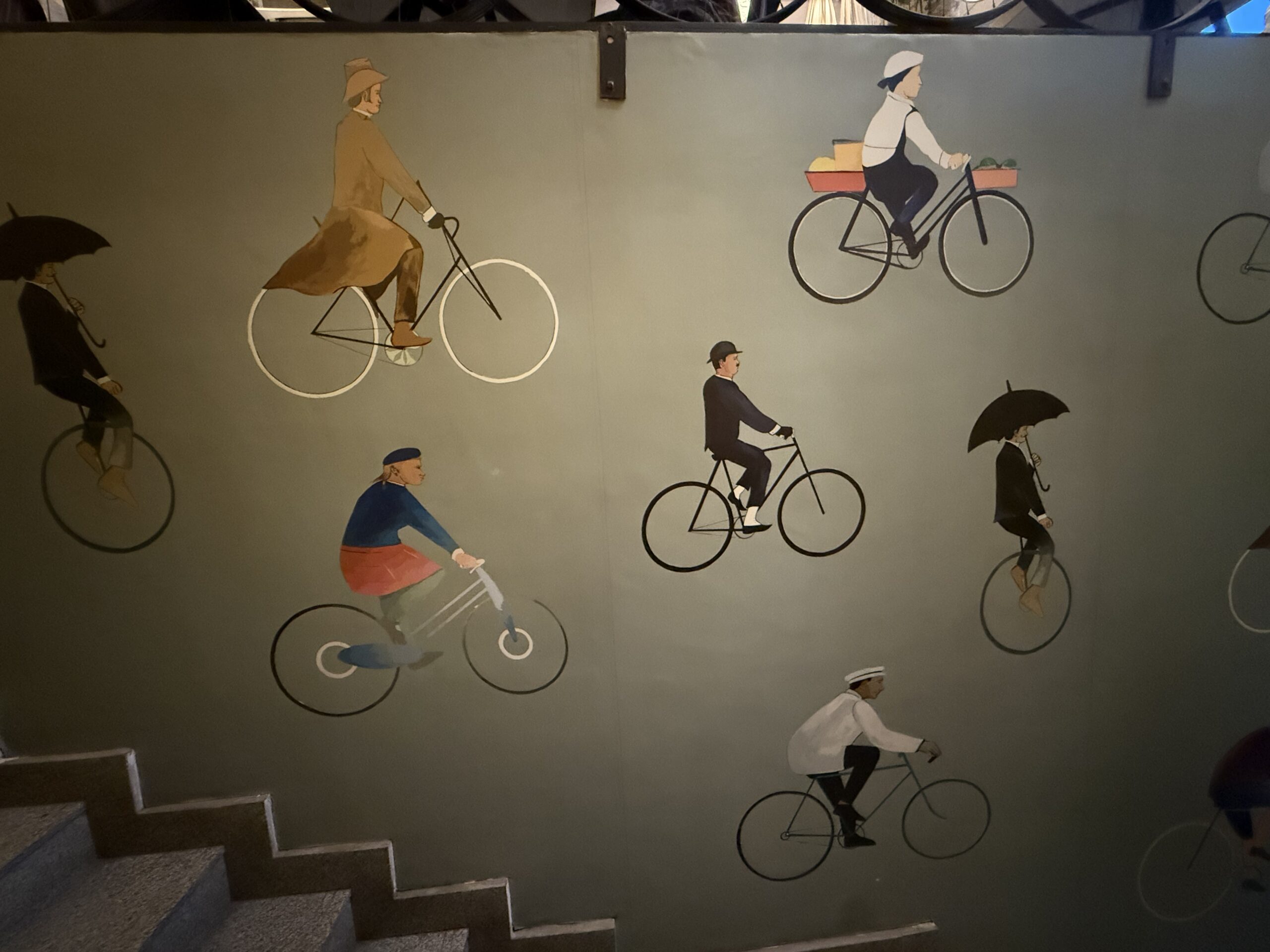 Ciclo Café Anna Nagar Chennai cycling-themed wall art