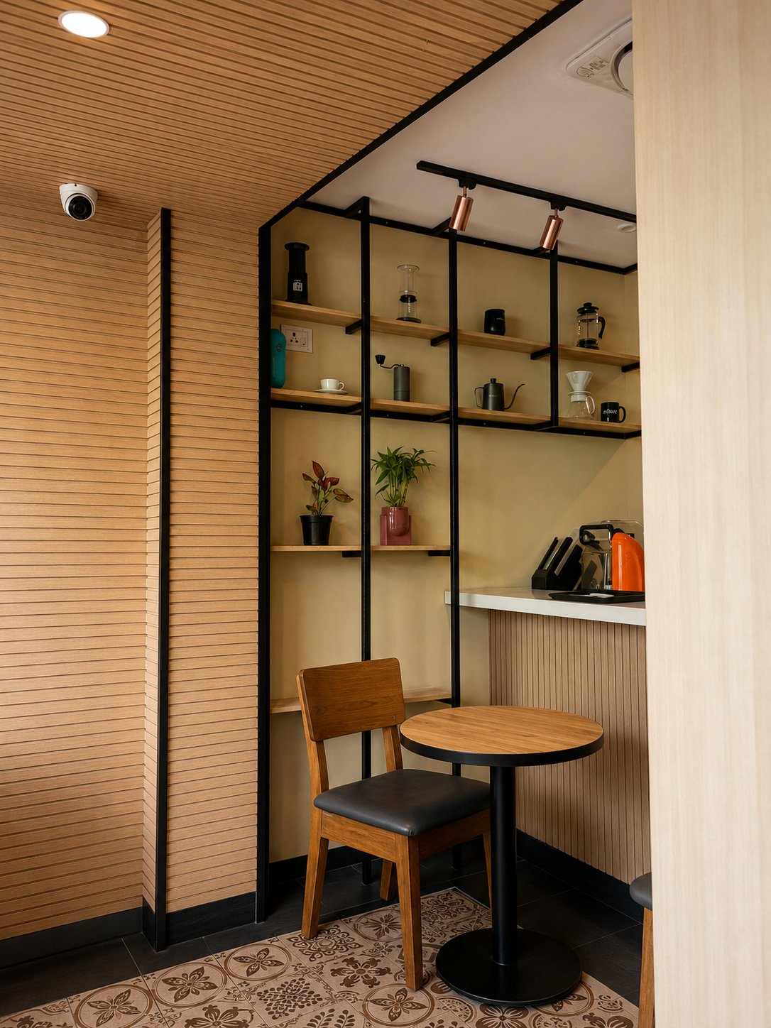 Coffetea Anna Nagar Chennai cozy cafe interior with plug point