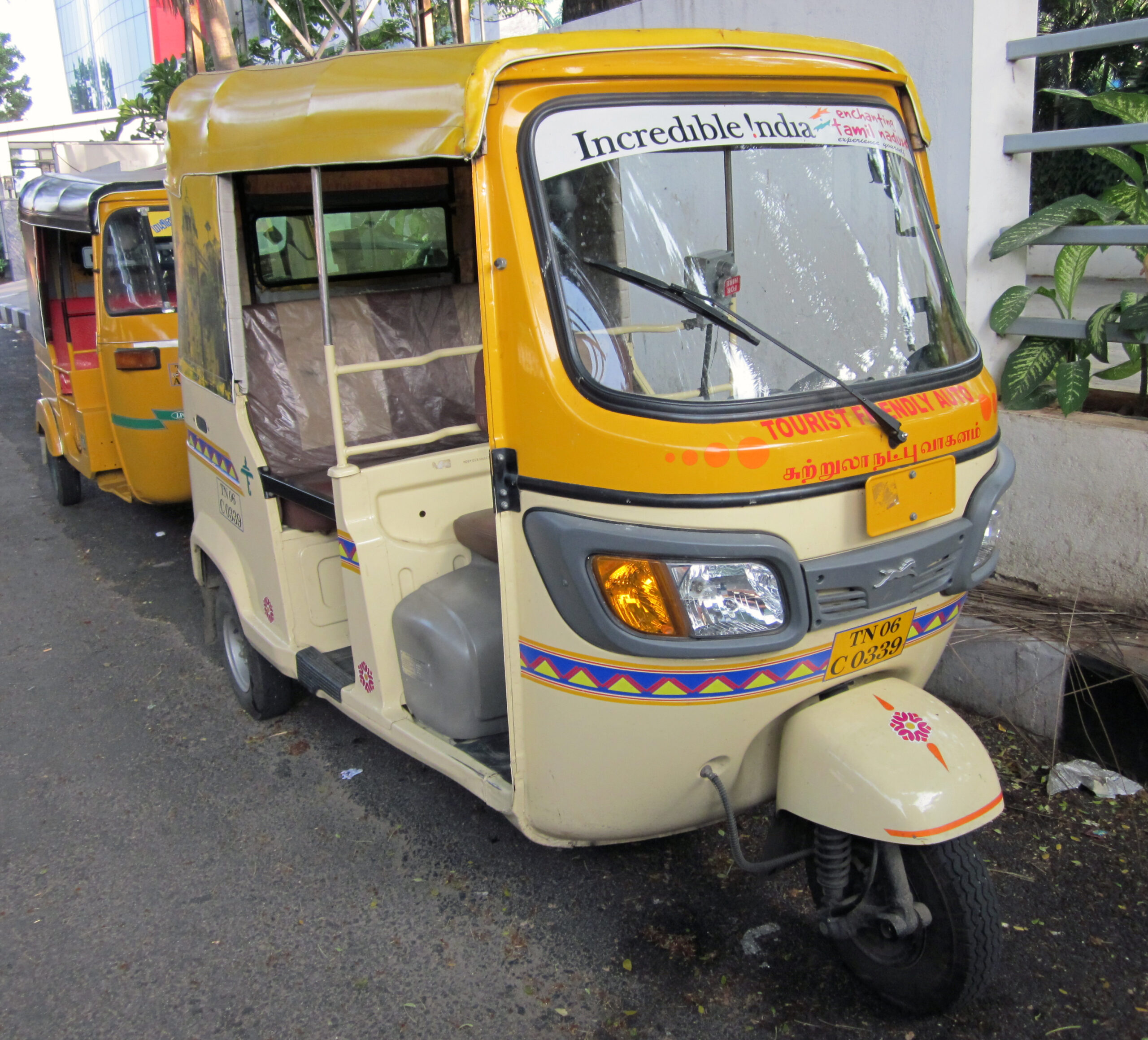 Auto rickshaw on a street in Chennai