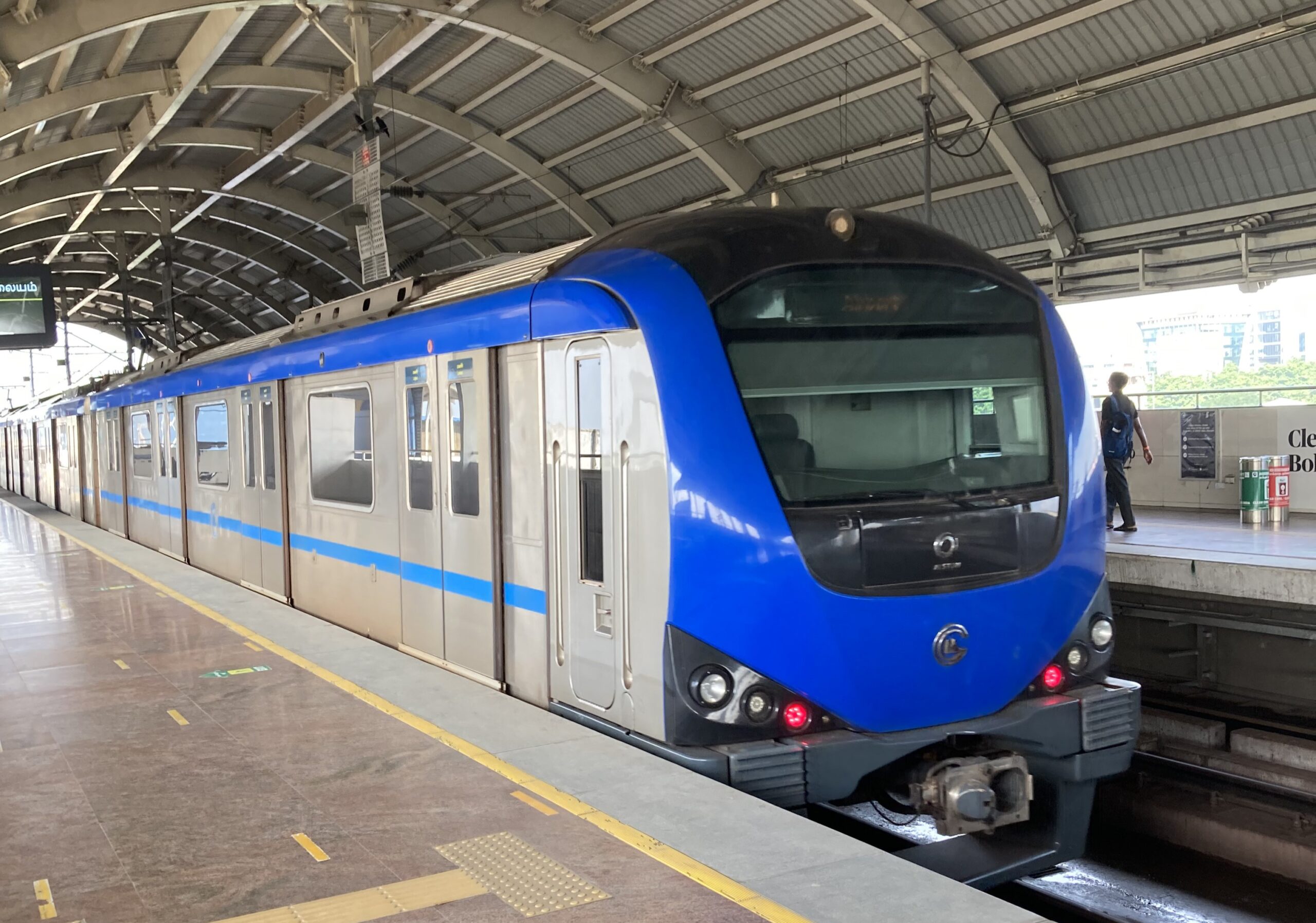 Chennai Metro train at a station