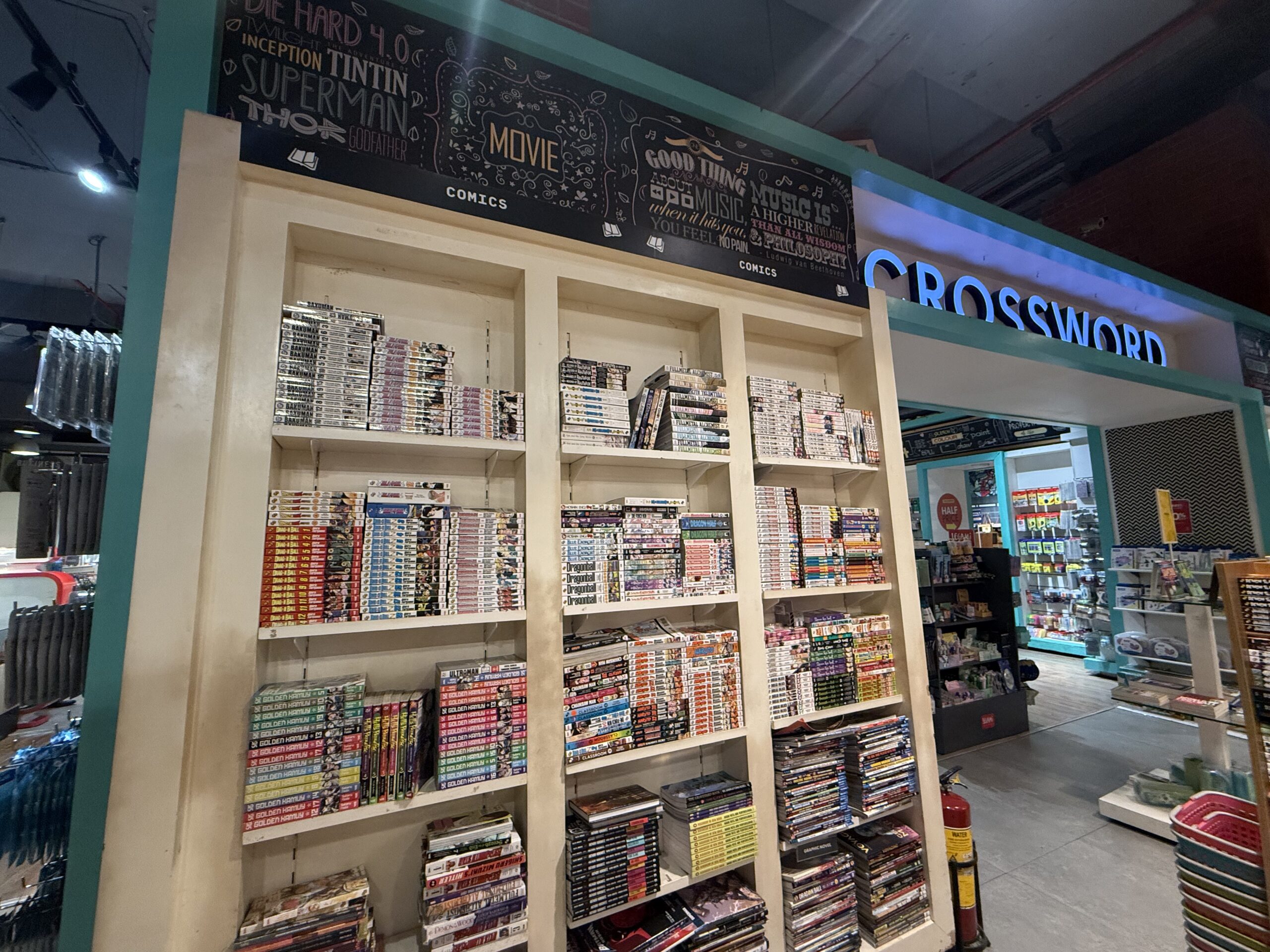 Manga and comics collection at Crossword Bookstore Chennai