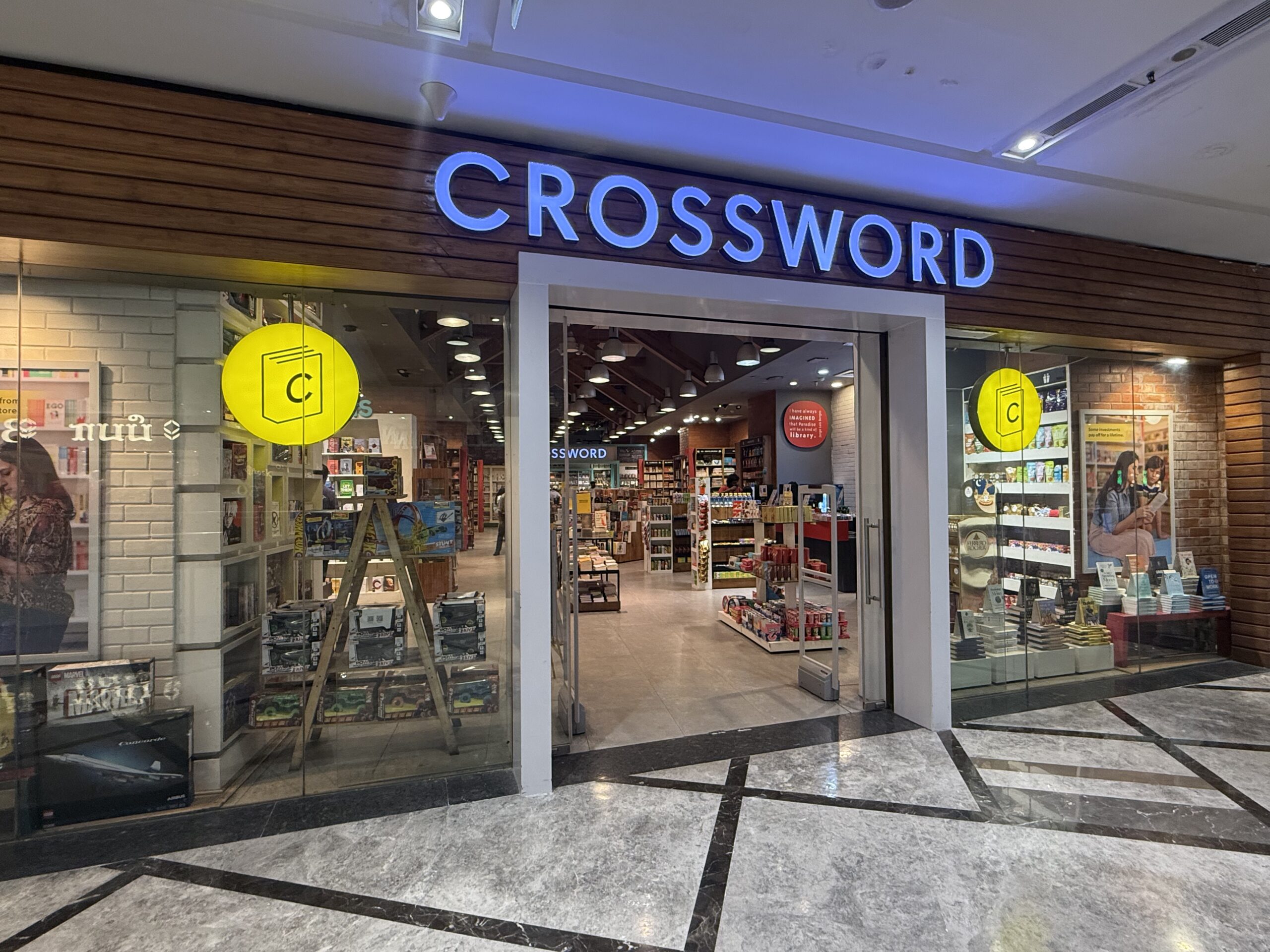 Entrance of Crossword Bookstore at Phoenix Marketcity Velachery Chennai