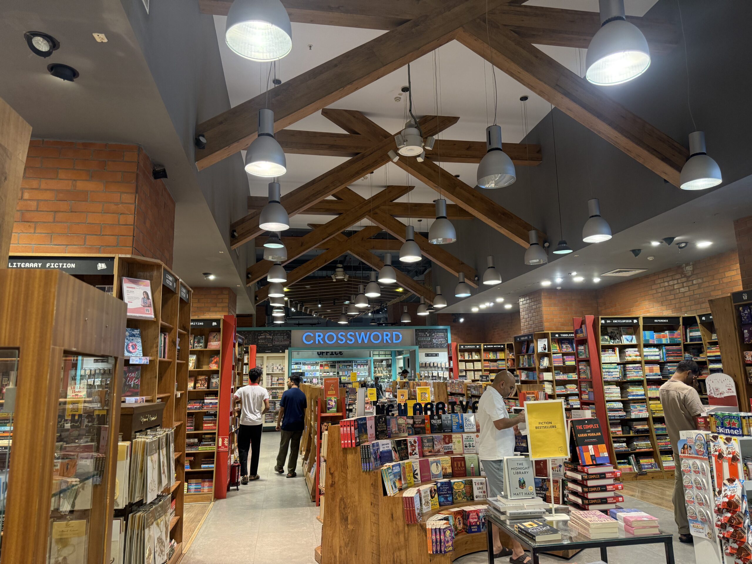 Modern interior of Crossword Bookstore Phoenix Marketcity Chennai