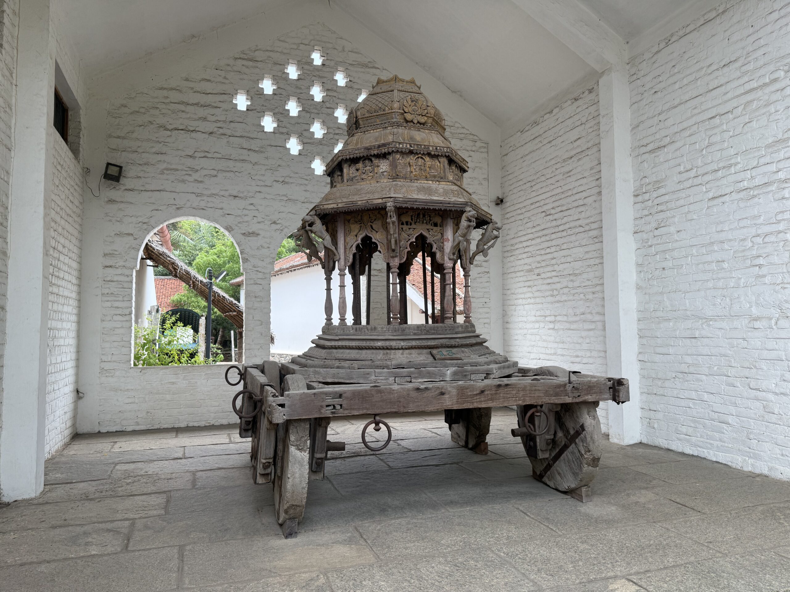 Traditional chariot house at DakshinaChitra Heritage Museum Chennai