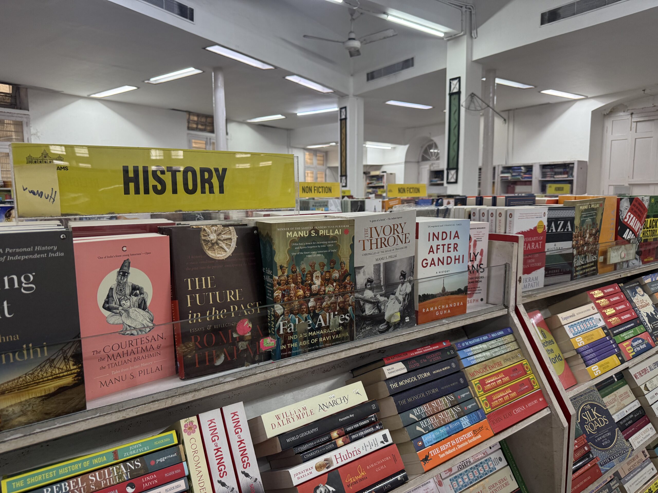 Indian history and heritage books at Higginbothams Mount Road Chennai