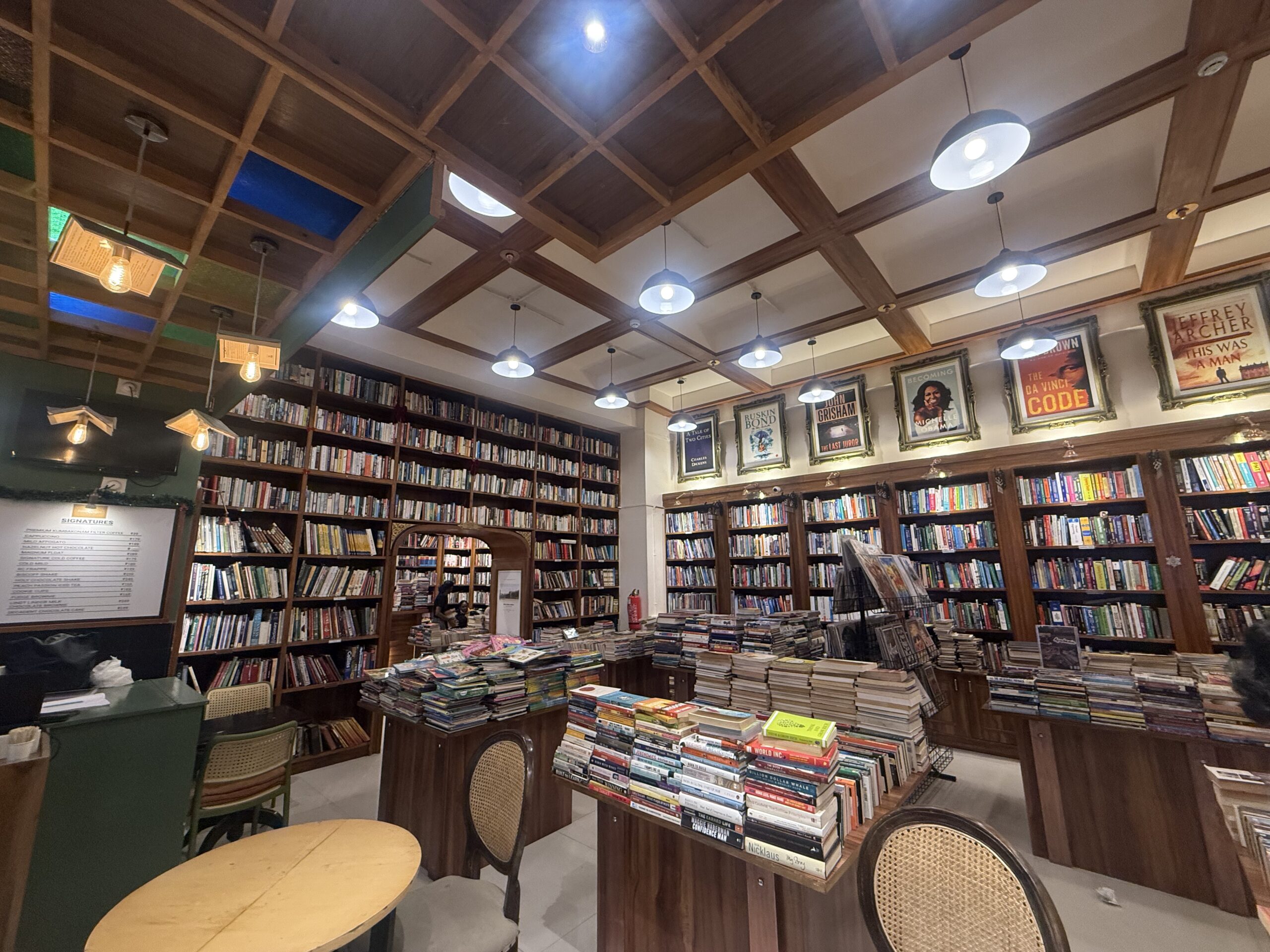Moore Market Bookstore entrance with Barista café at Grand Square Mall Velachery Chennai