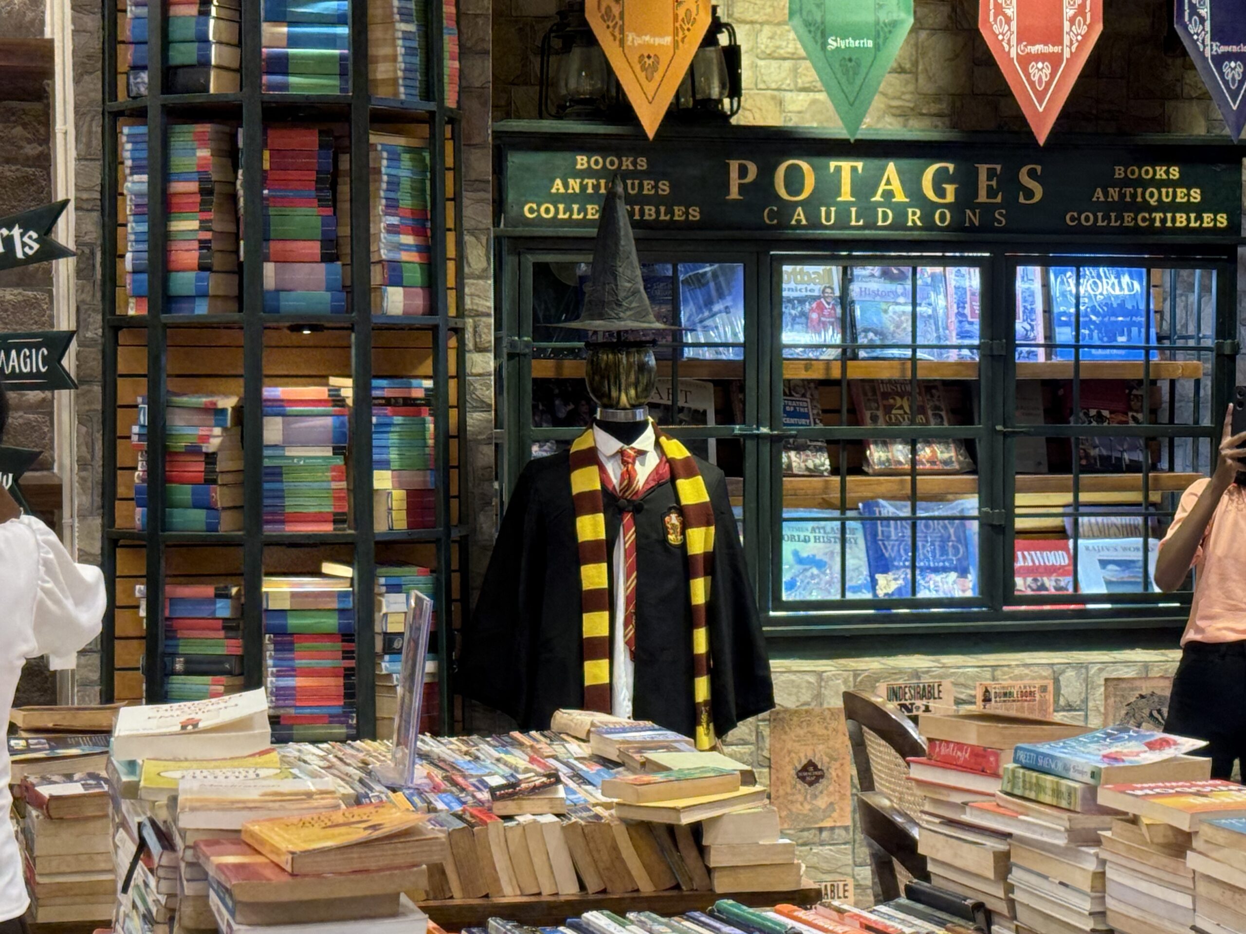 Harry Potter themed display inside Moore Market Bookstore Chennai