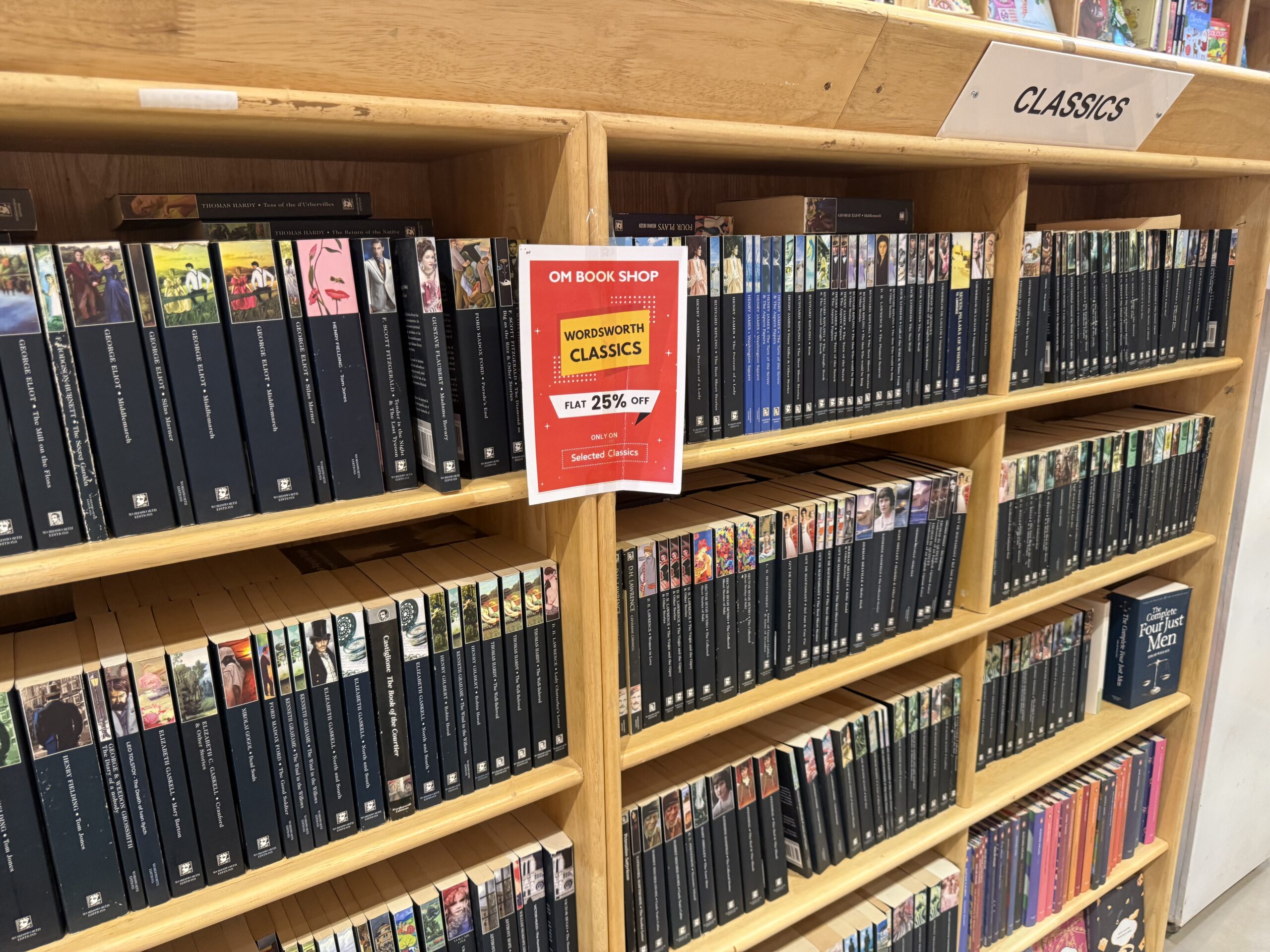 Classic books on offer at Om Book Shop Chennai