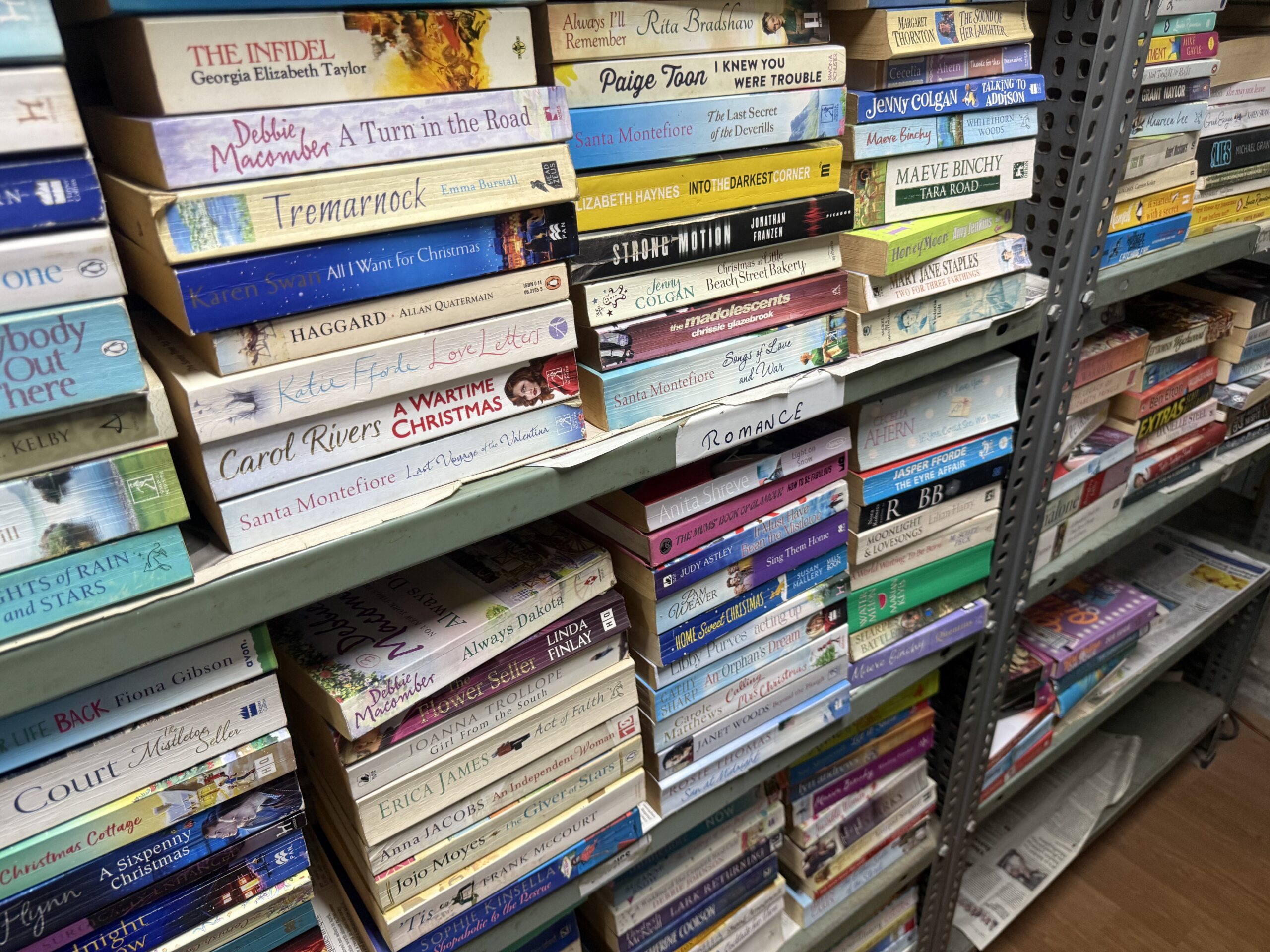 Romance books section at Used Books Factory Mugalivakkam Chennai